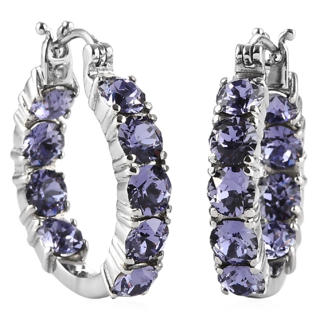 Swarovski inside out hoops